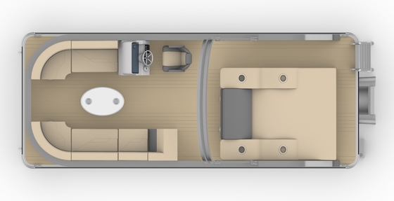 6-8 People Electric Pontoon Boat With EVA Flooring For Enjoying Leisurely Days