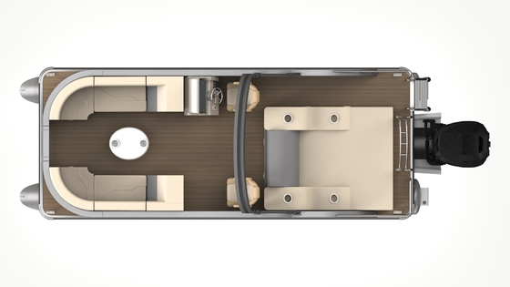 Luxurious Design Aluminium Pontoon Boat 19 Ft 6-8 People For Leisurely Cruising