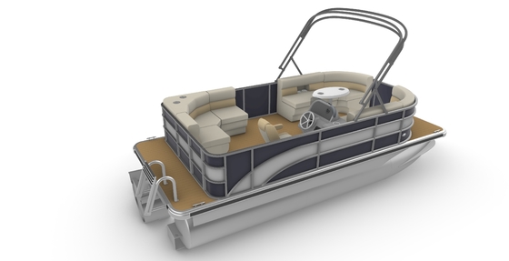 Customization Aluminum Material Pontoon Boat 6-8 Person 5.8m Length