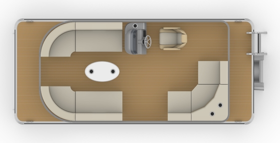 Customization Aluminum Material Pontoon Boat 6-8 Person 5.8m Length