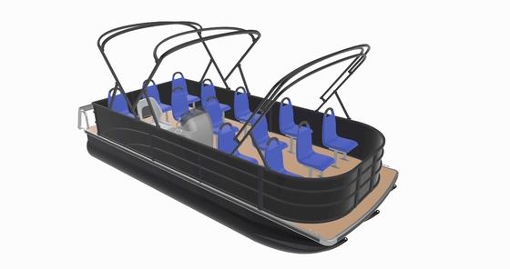 2.3m Width LED Navigation Lights Pontoon Boat with LED Lights