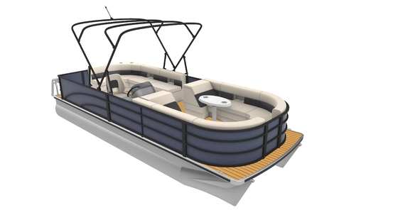 2.3 2.6m Width Pontoon Aluminum Boat 8 Person Lightweight Sleek Design