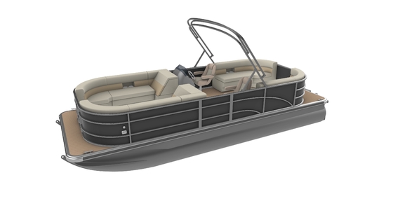 OEM Design Aluminum Material 21ft Pontoon Boat For 7-9 Person Enjoyable Ride