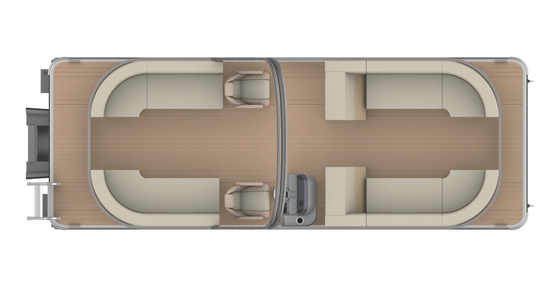 OEM Design Aluminum Material 21ft Pontoon Boat For 7-9 Person Enjoyable Ride