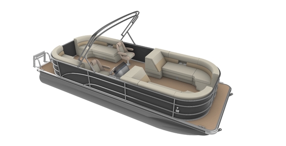 OEM Design Aluminum Material 21ft Pontoon Boat For 7-9 Person Enjoyable Ride