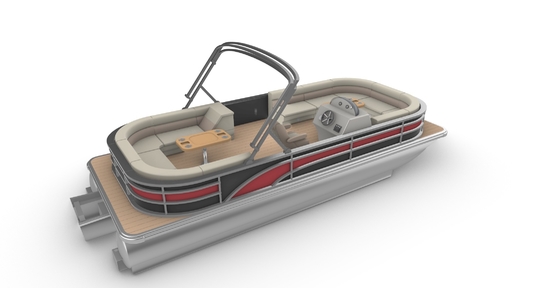 Aluminum Pontoon Party Boat 6.4m Length For Family Outings And Fishing Trips