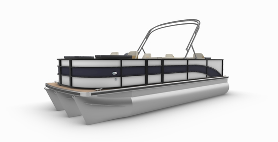 Safety Luxury Watersports Fishing Pontoon Boats 21ft With 7-9 People Capacity