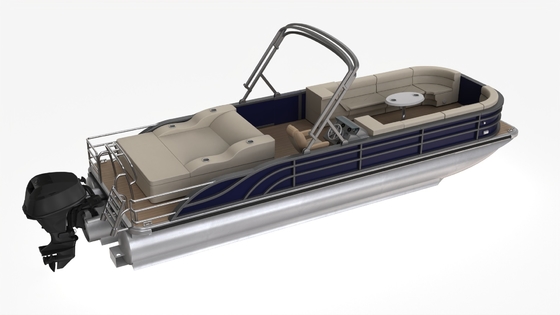 23 FT Gasoline Fuel Pontoon Boat for Cruising and Smooth Sailing Experience