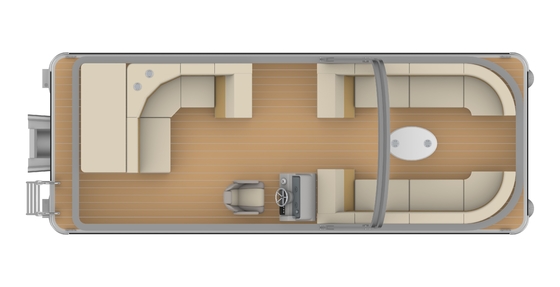 0.635m Tube Dia. Pontoon Boat with Outboard Engine Type