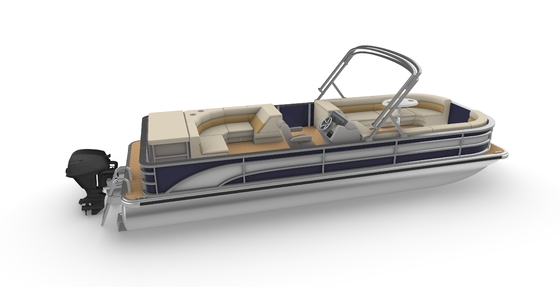 0.635m Tube Dia. Pontoon Boat with Outboard Engine Type