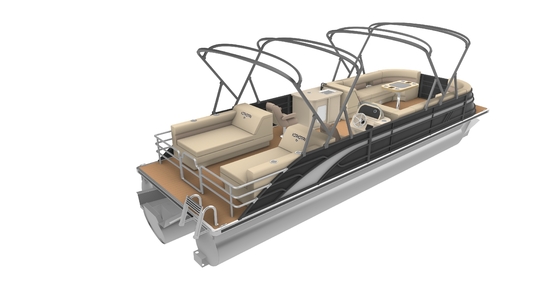 Luxury Custom Design Sports Pontoon Boat 8.2m Length For 15-18 Person