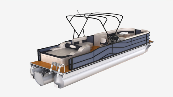 OEM 27 Ft Luxury Pontoon Boats 15-18 Person Capacity for Hosting Gatherings