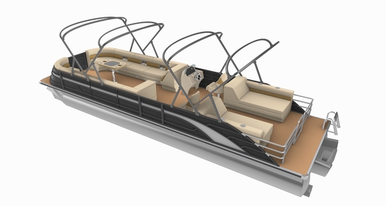 29ft Leisure Craft Pontoon Boats With Optional Stereo System And Deck Storage