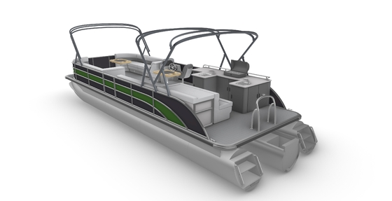 Luxurious Aluminium Pontoon Party Boat 29ft 18-22 People For Leisurely Cruising