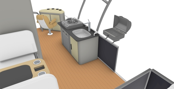 Custom 2 Deck Pontoon Boat 15-19 person Capacity with Aluminum Construction