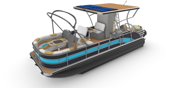 Custom 2 Deck Pontoon Boat 15-19 person Capacity with Aluminum Construction