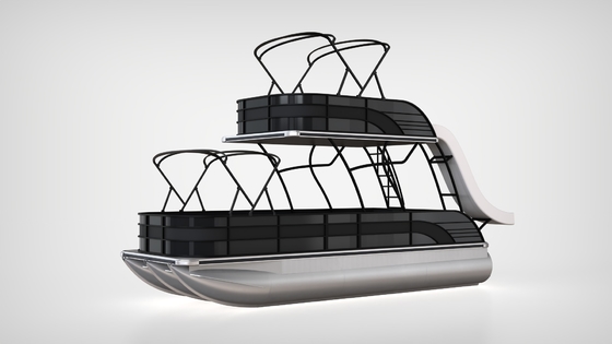 OEM Double Decker Luxury Pontoon Boats For Family And Friends Relax Time