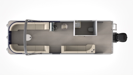 Double Decker Aluminum Pontoon Party Boat Luxury Style With Swim Ladder