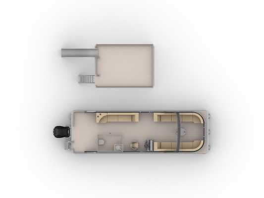 Customizable Two Story Pontoon Boat 18-22 People With Under Seat Storage