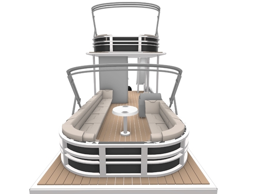 Aluminum Double Decker Luxury Pontoon Boats	, 30FT 2 Story Party Pontoon Boat