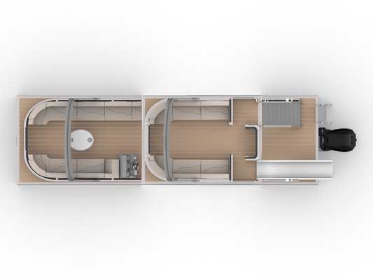 Aluminum Double Decker Luxury Pontoon Boats	, 30FT 2 Story Party Pontoon Boat