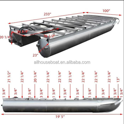 Custom Pontoon Logs Aluminum Pontoon Tubes , Aluminum Tubing For Pontoon Boats