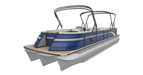 Custom Size Luxury Recreational Pontoon Boat For Fun And Sport Water Activities