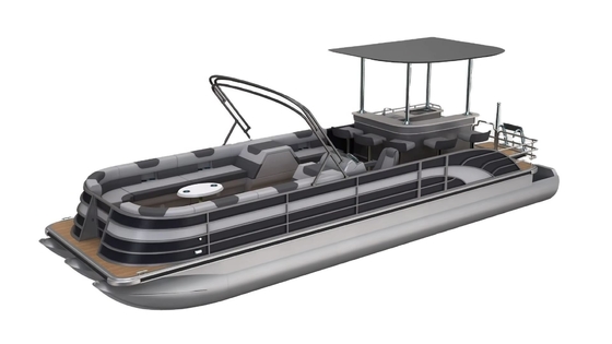 15-18 person Aluminum Pontoon Boat 8.2m Length For Fishing And Cruising