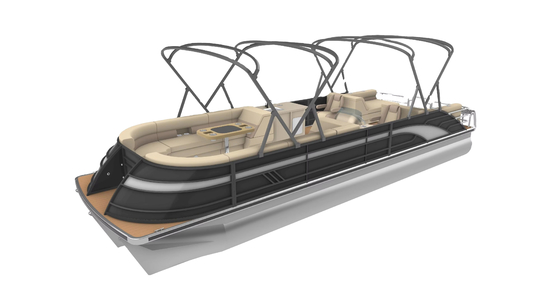 Luxury Custom Design Sports Pontoon Boat 8.2m Length For 15-18 Person