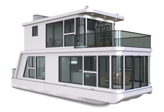 25 People Aluminum Pontoon Houseboat Luxury Floating double decker 11.5m Length
