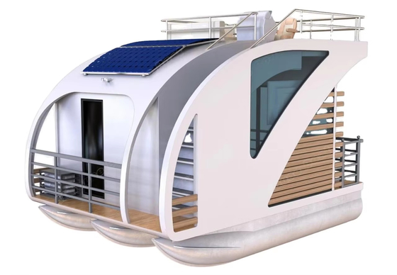 2 Deck Luxurious Floating House Boat Aluminum Boat House For Party Recreational