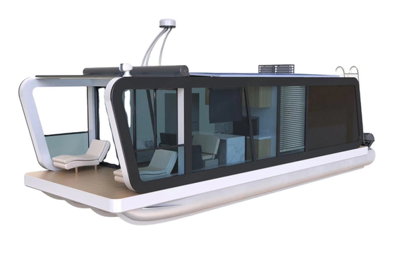 4.0m Width Aluminum House Boat 16 People for Fishing Sunbathing Sightseeing