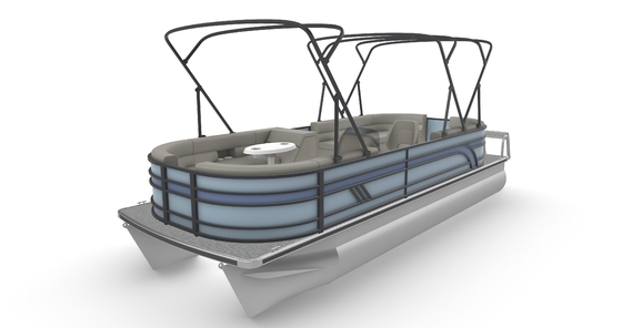 6.4m Small Fishing Pontoon Boat 7-9 People With Regular Type And Sports Type