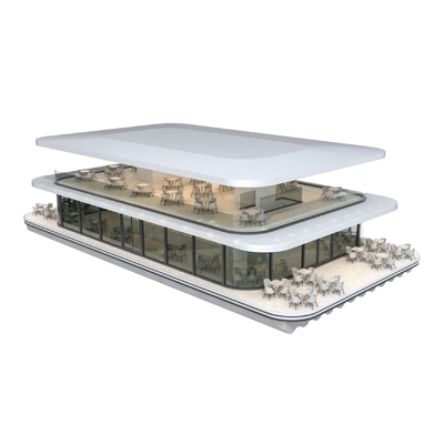 15m Width Aluminum Floating Restaurant Boat For 200 People Dining And Party