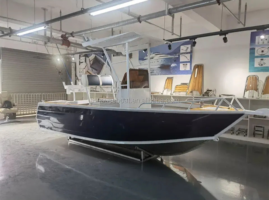 Offshore Seawaters Center Cabin Boat with Outboard Engine and Aluminum Structure