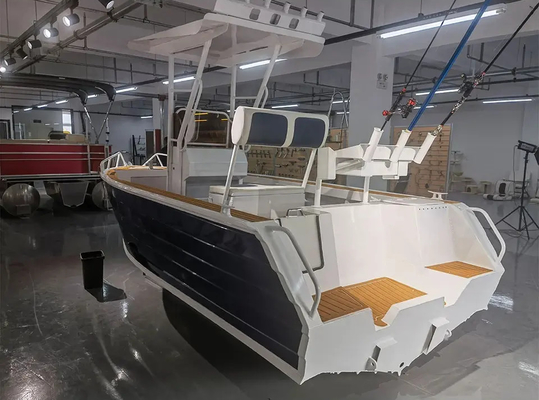 Offshore Seawaters Center Cabin Boat with Outboard Engine and Aluminum Structure