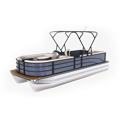 2.3 2.6m Width Pontoon Aluminum Boat 8 Person Lightweight Sleek Design