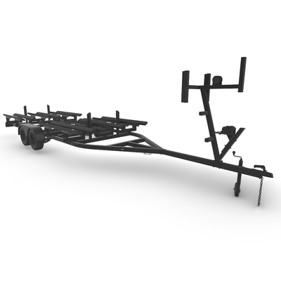 2 Inch Ball Hitch Type Aluminium Boat Trailers With Welded Frame Construction