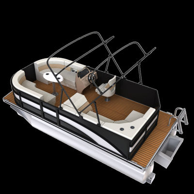 100HP Max Horsepower Pond Pontoon Boat Seagrass / EVA Floor Design Option