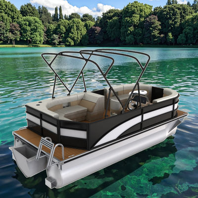 600 KGS Capacity Motor Mini Pontoon Fishing Boat Width 2.3m