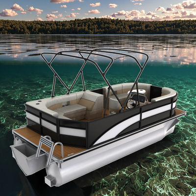 100HP Max Horsepower Pond Pontoon Boat Seagrass / EVA Floor Design Option