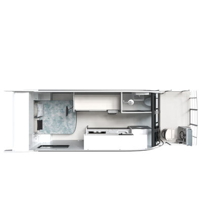 Capacity 2-6 People House Boat Hotel Luxury Floating With 4.0mm Tube Thickness
