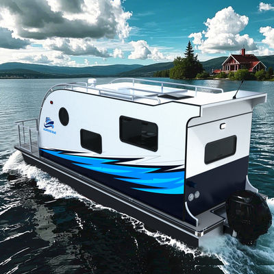 6T Capacity Aluminum Material Houseboat Hire 4m Width Design