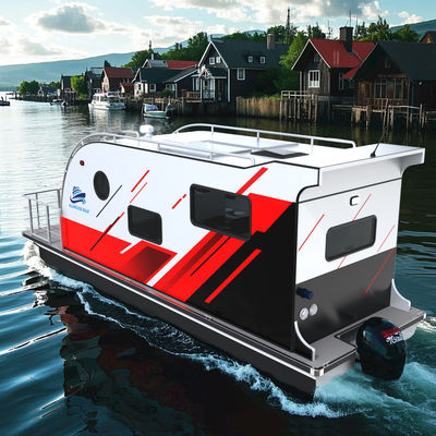 Aluminum Luxury Houseboats With 0.735m Tube Dia And 7.9m Length