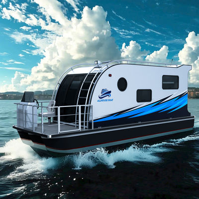 0.735m Tube Dia 1 Bedroom Floating Boat House For Advanced Buyers