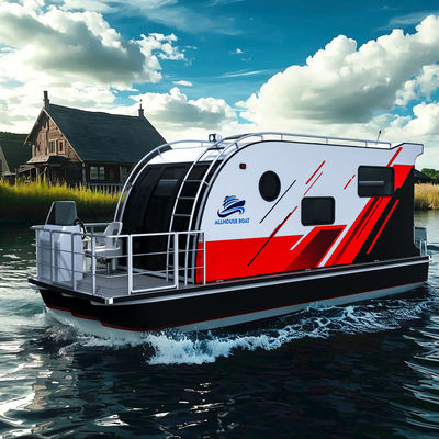 Capacity 2-6 People House Boat Hotel Luxury Floating With 4.0mm Tube Thickness