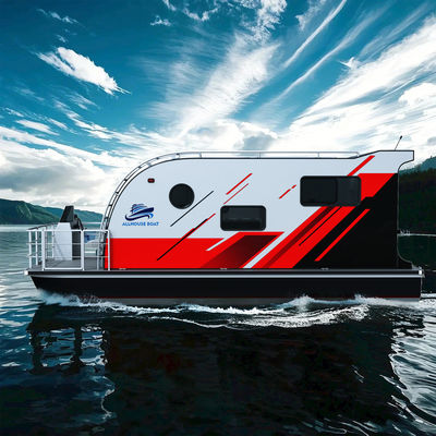 Aluminum Luxury Houseboats With 0.735m Tube Dia And 7.9m Length