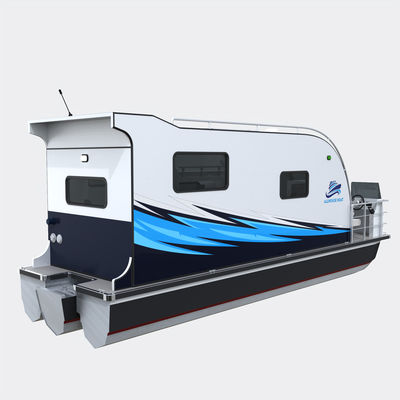 Aluminum 4m Width 7.9m Length House Boat Luxury Floating