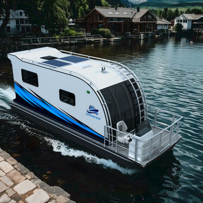 Aluminum 4m Width 7.9m Length House Boat Luxury Floating