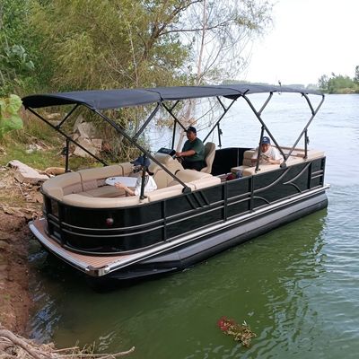 19ft Luxury Pontoon Boat Customizable Leisure Craft for Relaxation & Entertainment